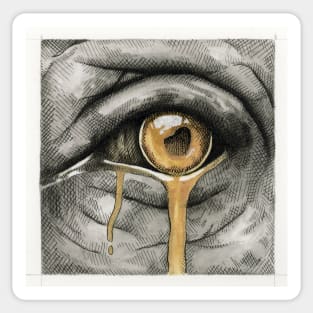 Elephant eye, golden tear Sticker